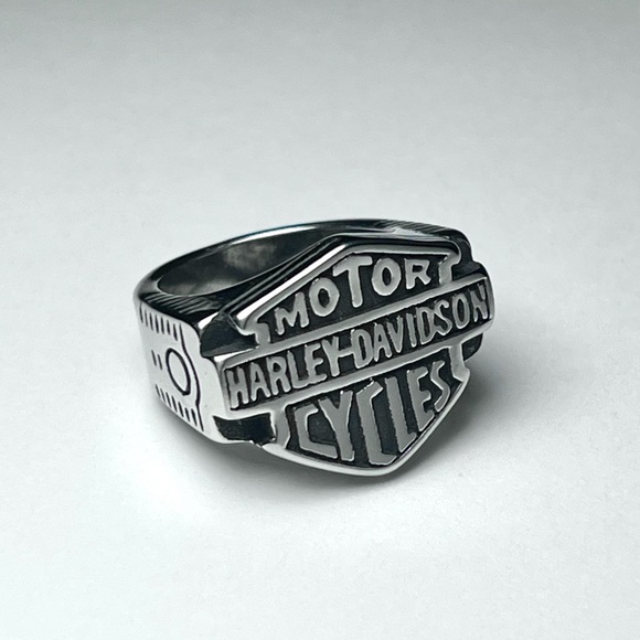 Vintage Harley-Davidson Motor Stainless Steel Ring - Picture 13 of 13